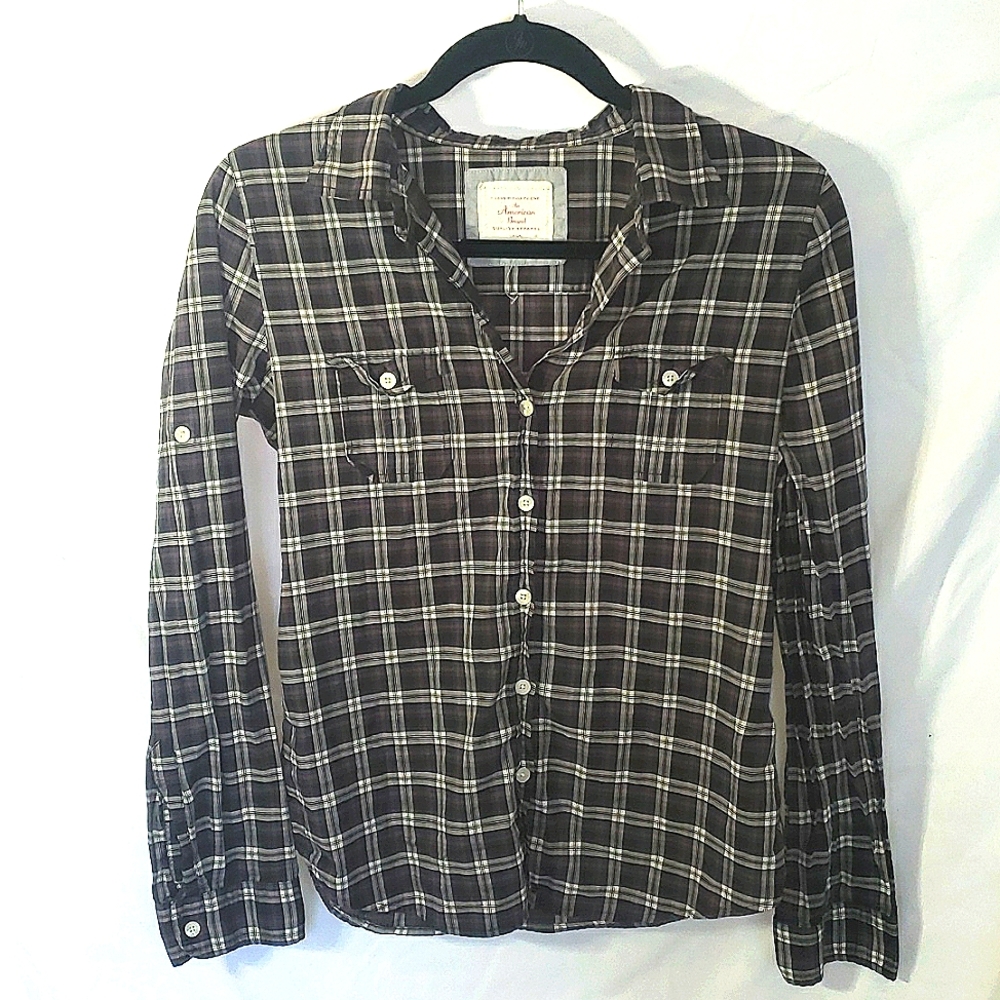 I love H. Eighty One An American Brand Women LongSleeve Button-Down Shirt Medium